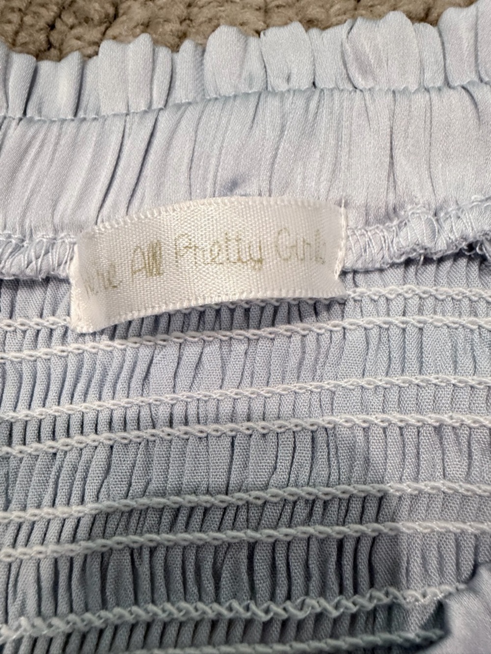 Light Blue Ruffled Tiered Mini Skirt - Picture 12 of 14